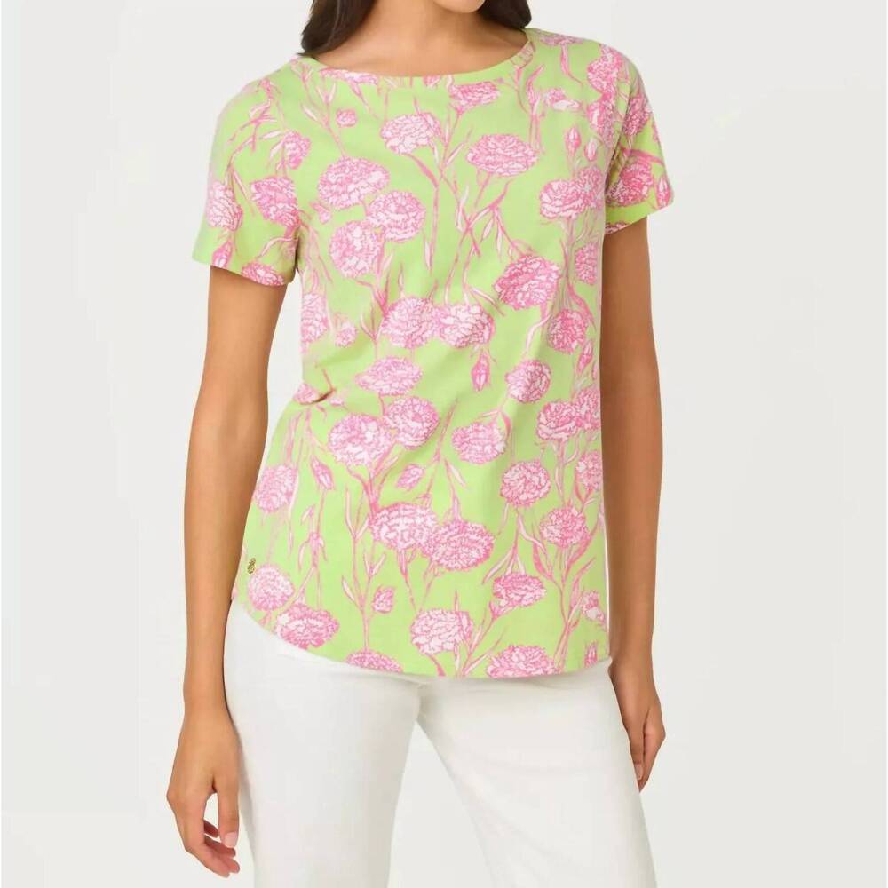 NEW LILLY PULITZER key west top in pistachio macaron alina